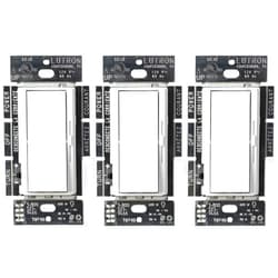 Lutron Diva LED+ Dimmer Switch for Dimmable LED, Halogen and Incandescent Bulbs, 150 Watt, Single-Pole or 3-Way, DVCL-153P-WH-3-A, White, 3 Pack