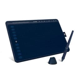 HUION HS611 Graphics Drawing Tablet Android Supported Pen Tablet Tilt Function Battery-Free Stylus 8192 Pen Pressure with 8 Multimedia Keys 10 Express Keys and Touch Strip(Starry Blue)