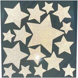 LiteMark White Reflective Star Decals, 3M Scotchlite Assorted Size Stickers for Helmets, Bikes & Cars, Pack of 16