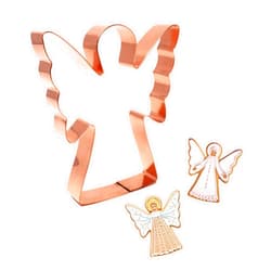 The Fussy Pup Guardian Angel Cookie Cutter 4” Copper Made in the USA – Angle Shaped Baking Gift and Holiday Decor