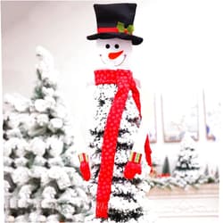 JX Lecal Christmas Tree Topper, 47 Inch Snowman Hugger Tree Topper for Xmas Holiday Winter Party Supplies Christmas Ornament Decoration, Red, 120 x 94cm