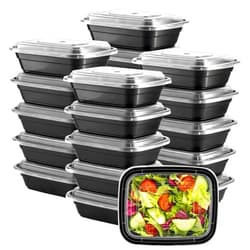 GUSTO [12 oz - 50 Count 1-Compartment Meal Prep Containers with Lids – Reusable, Microwaveable, Dishwasher & Freezer Safe, BPA-Free Food Storage Boxes for Portion Control (Formerly Comfy Package)