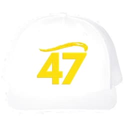 Army Universe 47 Gold Embroidery Trump Hair Trucker Hat Republicans Supporters Mesh Snapback Baseball Adult Cap