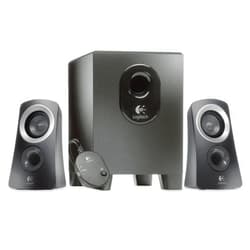 Logitech Z313 2.1 Multimedia Speaker System with Subwoofer, Full Range Audio, 50 Watts Peak Power, Strong Bass, 3.5mm Inputs, PC/PS4/Xbox/TV/Smartphone/Tablet/Music Player - Black