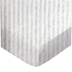 SHEETWORLD.COM SheetWorld Baby Fitted Bassinet Sheet Fits Nuna Mixx 12 x 29 inches, 100% Cotton Jersey Hypoallergenic Sheet, Unisex Boy Girl, Gray Stripes, Made in USA