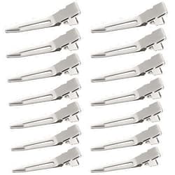 Hicarer 1.75 Inches Single Prong Hair Clips, 50 Pack - Durable Metal Alligator Clips for Dreads Lock Clips, Hair Extensions, Pin Curls, Hair Pins