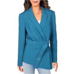 TAHARI Women's Belted Notch Collar Jacket