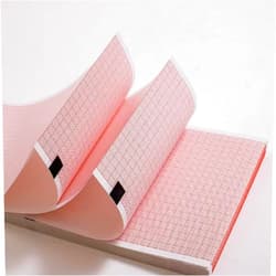 ECG Paper Depot 2 Packs EKG Paper Fit for Mortara ELI 250, ELI 250C, ELI 350 Machines, Each Pack 8.5 x 11 inch x 200 sheets, Cued with Header, Red Grid Z Fold Paper, Premium 80gsm Z Fold