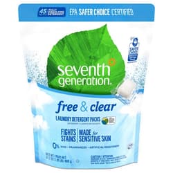 Seventh Generation Free & Clear Laundry Detergent Packs Fragrance Free 45 count
