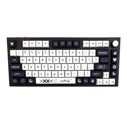 JSJT Key Caps XDA Profile Black and White Keycaps 126 Keys Theme Keycaps PBT Dye Sublimation Keycaps Custom Keycaps for US/ISO Layout Cherry MX Switch Mechanical Keyboards