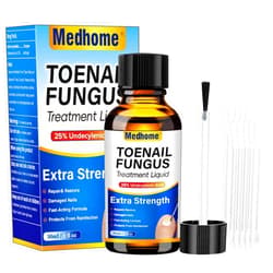 Medhome Toenail Fungus Treatment Extra Strength – 25% Undecylenic Acid for Thick, Discolored Nails – Gentle Repair for Damaged Nails and Toenail, Fast Acting Formula