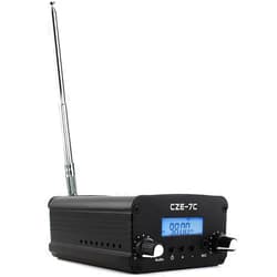 YOVDA 7W FM Radio Broadcast Transmitter for Church, Long Range, Stereo, Mini Radio Station with 3.5mm Mic Audio Jack for Drive-in Movie, Church Parking Lot, Lights Fireworks Show