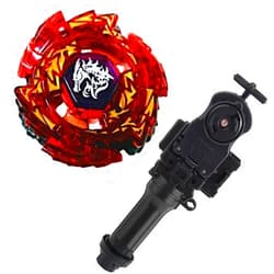 DWIN Battling Top Metal Master Fusion Booster Gyro Spin Starter Toy BB98 Red Meteo L-Drago with Fight String Power Launcher & Grip Toy Set (BB98-Red)