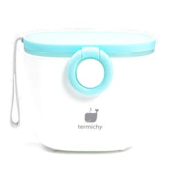 Termichy Baby Formula Dispenser, Portable Milk Powder Dispenser Container with Carry Handle and Scoop for Travel Outdoor Activities with Baby Infant, 8.8OZ, 0.55LB, 250g (Baby Blue)