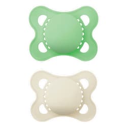 MAM Original Matte Baby Pacifier, Nipple Shape Helps Promote Healthy Oral Development, Sterilizer Case, 2 Pack, 0-6 Months, Unisex,2 Count (Pack of 1)