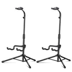 CAHAYA Universal Floor Guitar Stand - Folding Stands with Neck Holder for Acoustic, Electric, Classical & Bass Guitars - 2Pack CY0287
