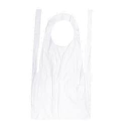 LILIYUAN 100Pcs Plastic Aprons For Cooking, Painting And More Large White Protective Apron