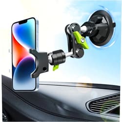 Rednow Suction Cup Phone Mount 360 Rotating Universal Ball Head Arm for Car Dashboard Windshield Vehicle Sunroof (Black)