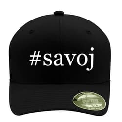 Tracy Gifts #Savoj - Hashtag Men's Flexfit Baseball Hat Cap