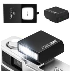 MEDALight F1S Camera Flash for Ricoh (GR3/GR3X, etc.) Fuji/Sony/Nikon/Canon,Portable Mini Camera Flash for DSLR Cameras(Black).