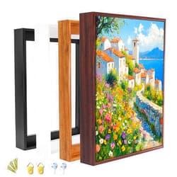 Prixas Print Floater Frame for 1.25 thick Canvas, Available in 25+ size and 4 Color, Perfect Floating Frame for Finished Canvas Artist Panel Oil Painting Wall Art Décor (Black Frame, 24