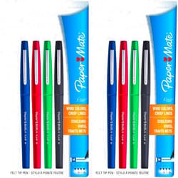 Paper Mate Flair Felt Tip Pens, Medium Point (0.7mm), Business Colors, 8 Count