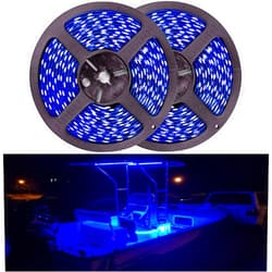 Seaponer Pontoon Boat Light, Marine Led Light Strip for Duck Jon Bass Boat Sailboat Kayak Flex Lighting for Boat Deck Light Accent Light Courtesy Interior Lights Fishing Night, Blue, 12v