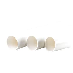 MECCANIXITY PVC Rigid Round Pipe 45.2mm ID 50mm OD 500mm White High Impact for Water Pipe, Crafts, Decoration, Cable Sleeve 3pcs