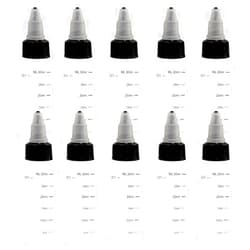 NANSHINE Graduated Bottles 10PCS 30ml(1oz) PET Plastic Pointed Bottles with Twist Top Cap Plastic Graduated PET Dropper Water Liquid Bottles