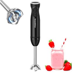 Bonsenkitchen Handheld Blender, Electric Hand Blender 12-Speed & Turbo Mode, Immersion Blender Portable Stick Mixer with Stainless Steel Blades for Soup, Smoothie, Puree, Baby Food