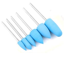 MTEAFD 6 Pcs/Set Rubber Silicone Nail Drill Bits Pedicure Manicure Cleaning Cuticle Milling Cutter Sander Nail File Accessory Tools 04