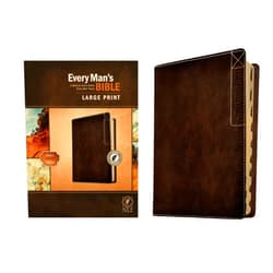 By New Living Translation (Author), Tyndale (Creator), Stephen Arterburn (Editor), Dean Merrill (Editor) & 1 more Every Man’s Bible NLT, Large Print, Deluxe Explorer Edition (LeatherLike, Rustic Brown, Indexed)