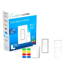 Lutron Caseta Smart Lighting Kit w/Claro Smart Switch, Pico Paddle Remote & More, Works w/Alexa, Apple Homekit, Google Home (Hub Required), 5A Single Pole/3-Way, Neutral Required, DVRF-PKG1S-WH
