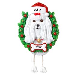 DIBSIES Personalized Dog Breed Pet Christmas Ornament (Maltese)