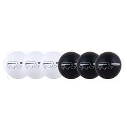 HappyHealth 6.3 in. Rhino Skin Dodgeball Set44; 3 White & 3 Black - Set of 6