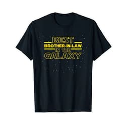 Family and Friend Gifts by MM Brother in Law Shirt Gift, Best Brother-in-Law in The Galaxy T-Shirt