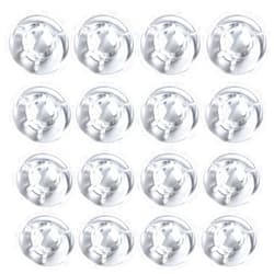 Jiayouy Clear Mushroom Style Guitar Effect Pedal Footswitch Toppers Foot Nail Cap Protection Cap for Guitar Effect Pedal Protection Cap 16-Pack