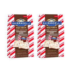 Ghirardelli Peppermint Bark Dark Chocolate Large Bag 7.7 Oz, Pack of Two