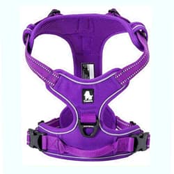 TRUE LOVE Adjustable No-Pull Dog Harness Reflective Pup Vest Harnesses Comfortable Control Brilliant Colors Truelove TLH5651(Purple,M)