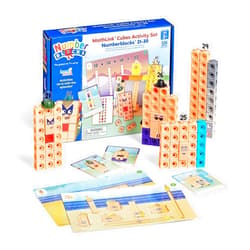 hand2mind MathLink Cubes Numberblocks 21-30 Activity Set, 20 Preschool Learning Activities, Counting Blocks, Linking Cubes, Educational Toys for Kids, Number Games, Math Manipulatives Kindergarten
