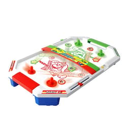 EPOCH Games Super Mario Air Hockey, Tabletop Skill and Action Game with Collectible Super Mario Action Figures