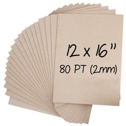 Navy Penguin Heavy-Duty Chipboard Sheets 12 x 16 in - 80 PT (2mm) Thick - 20 Sheets of Chip Board for Binding Covers, Book Boards, Backing and Crafts - Sturdy Alternative to Thin Cardboard Sheets