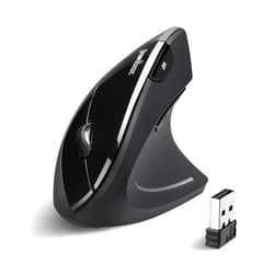 Perixx PERIMICE-713 Wireless Ergonomic Vertical Mouse - 800/1200/1600 DPI - Right Handed - Recommended with RSI User