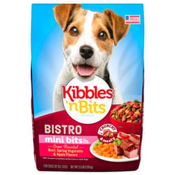 Kibbles 'N Bits Bistro Oven Roasted Beef Flavor Small Breed Mini Bits Dry Dog Food, 3.5 Lb (Pack Of 4)