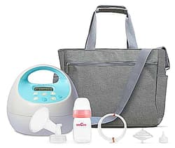 Spectra Baby S1 Plus Premier Rechargeable Breast Pump with Grey Tote Premium Accessory Kit - 24 mm 24 mm (Pack of 1)