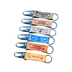 Handmade Custom Leather Keychain | Carabiner Keychain | USA | Heavy Duty | Personalized Keychain | Anniversary Gift | Gift for Him | Guy Gift