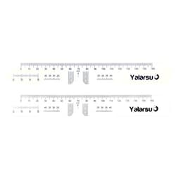 Yalarsuo PD Ruler (2 Packs Clear and White Color), Pupillary Distance Ruler for Eyeglasses, Pupil Distance Measurement Tool for Ordering Glasses Online