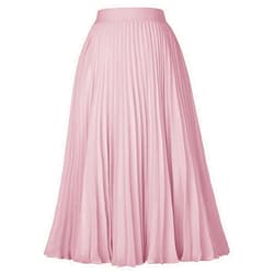 GRACE KARIN Women High Elastic Waist Pleated Chiffon Skirt Midi Swing A-line Skirts