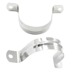 Biaungdo 10 Pcs M50 Rigid Pipe Strap, 2 Inch Stainless Steel Two Hole Strap U Bracket Pipe Clamps Heavy Duty Conduit Clamps Tension Tube Clip Cable Clamp Hanger with 2 Holes for Pipe Cable