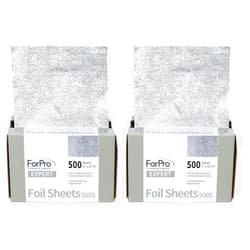 ForPro Professional Collection ForPro Expert Embossed Foil Sheets 500S, Aluminum Foil, Pop-Up Foil Dispenser, Hair Foils for Color Application and Highlighting Services, Food Safe, 5” W x 10.75” L, 500-Count (Pack of 2)